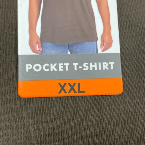 Wrangler Mens Brown Pocket T-Shirt Relaxed Fit XXL Cotton Blend a1152 - Picture 3 of 9